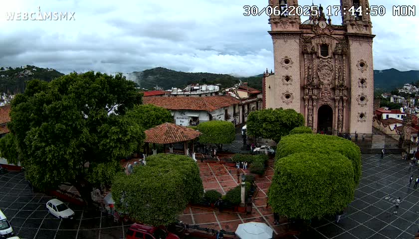 Taxco, Church -  Templo de Santa Prisca Temple Live Cam - Taxco de Alarcon,  Guerrero, Mexico
