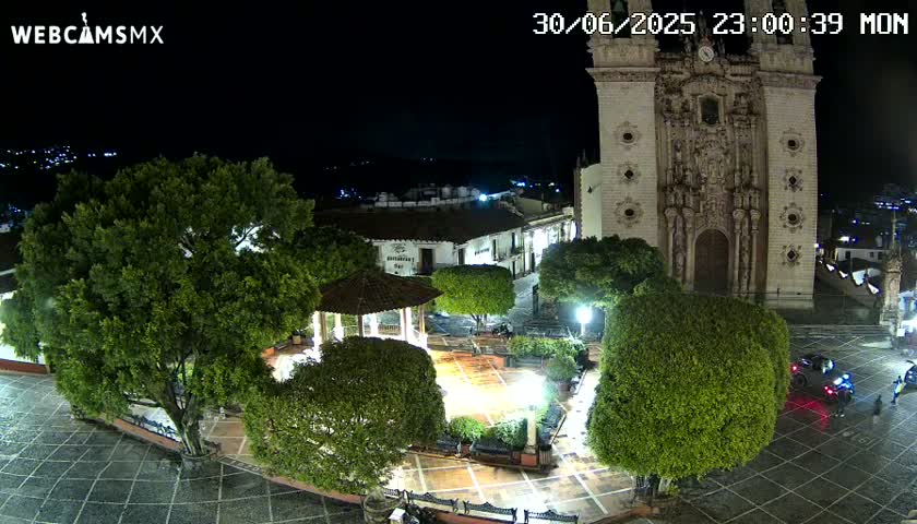 Taxco, Church -  Templo de Santa Prisca Temple Live Cam - Taxco de Alarcon,  Guerrero, Mexico