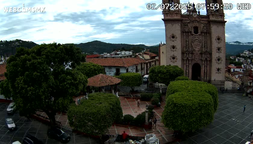 Taxco, Church -  Templo de Santa Prisca Temple Live Cam - Taxco de Alarcon,  Guerrero, Mexico