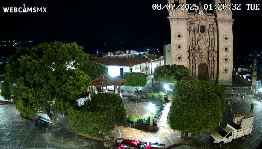 Taxco, Church -  Templo de Santa Prisca Temple Live Cam - Taxco de Alarcon,  Guerrero, Mexico
