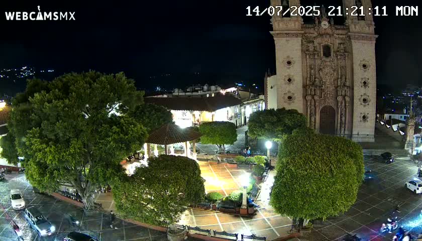 Taxco, Church -  Templo de Santa Prisca Temple Live Cam - Taxco de Alarcon,  Guerrero, Mexico