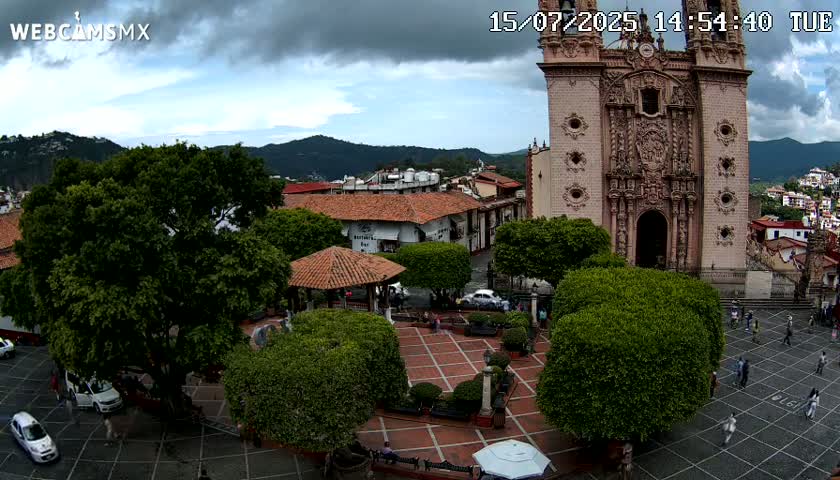 Taxco, Church -  Templo de Santa Prisca Temple Live Cam - Taxco de Alarcon,  Guerrero, Mexico