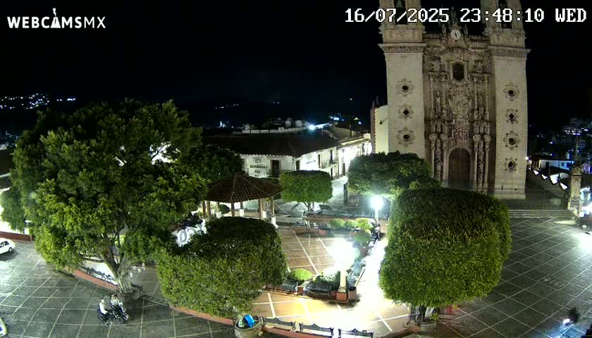 Taxco, Church -  Templo de Santa Prisca Temple Live Cam - Taxco de Alarcon,  Guerrero, Mexico