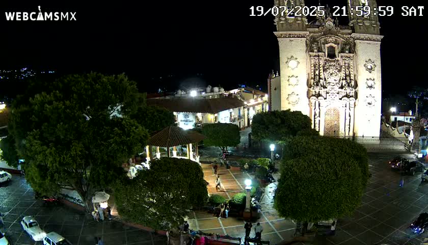 Taxco, Church -  Templo de Santa Prisca Temple Live Cam - Taxco de Alarcon,  Guerrero, Mexico