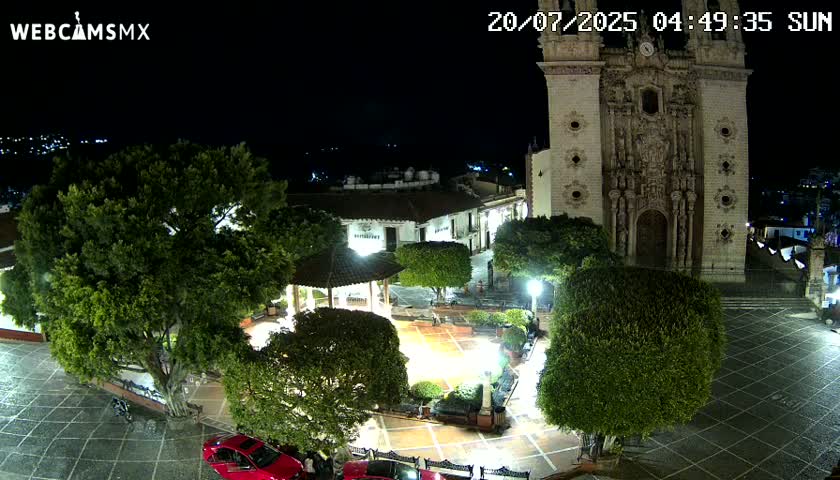 Taxco, Church -  Templo de Santa Prisca Temple Live Cam - Taxco de Alarcon,  Guerrero, Mexico