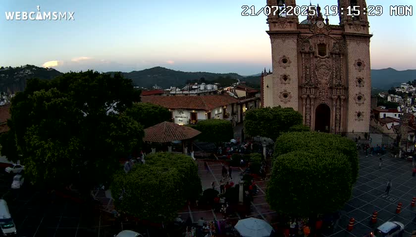 Taxco, Church -  Templo de Santa Prisca Temple Live Cam - Taxco de Alarcon,  Guerrero, Mexico