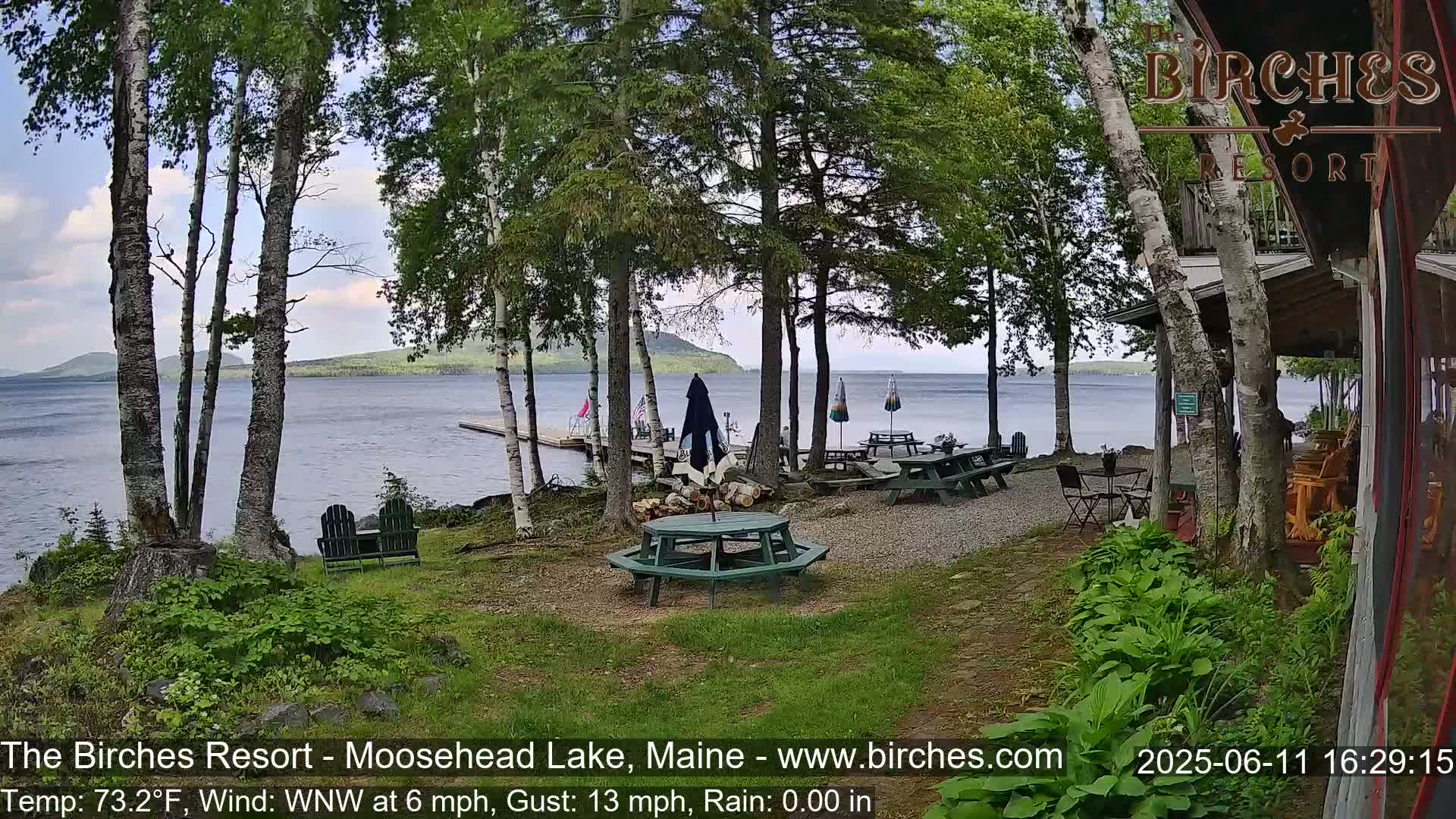 The Birches Resort Outdoo Moosehead Lake, Live Cam - Rockwood, Maine, USA