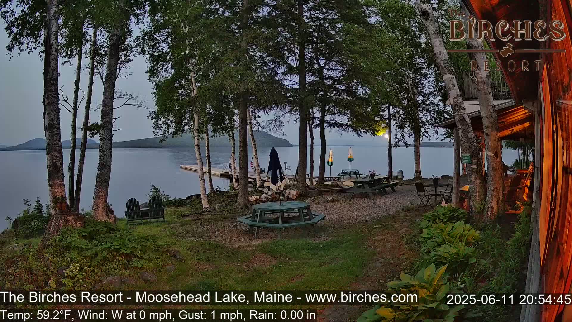 The Birches Resort Outdoo Moosehead Lake, Live Cam - Rockwood, Maine, USA