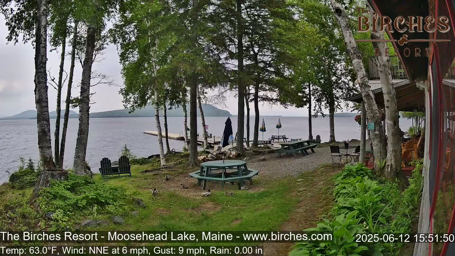The Birches Resort Outdoo Moosehead Lake, Live Cam - Rockwood, Maine, USA