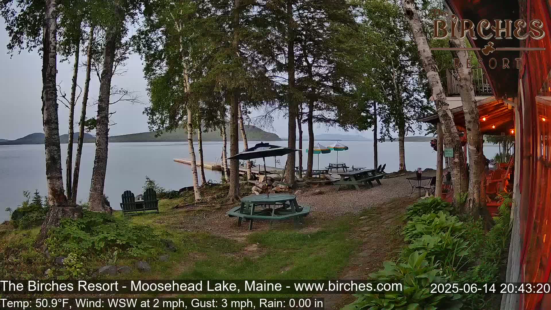 The Birches Resort Outdoo Moosehead Lake, Live Cam - Rockwood, Maine, USA