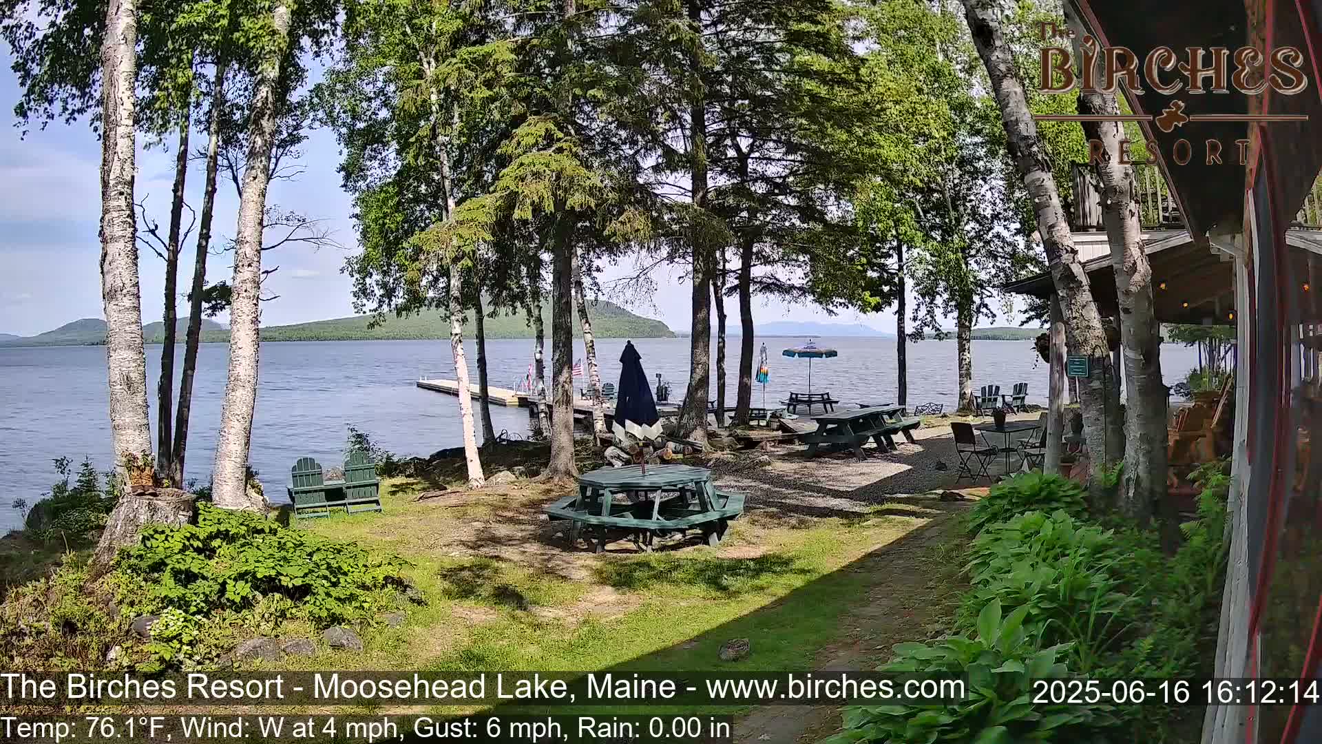 The Birches Resort Outdoo Moosehead Lake, Live Cam - Rockwood, Maine, USA