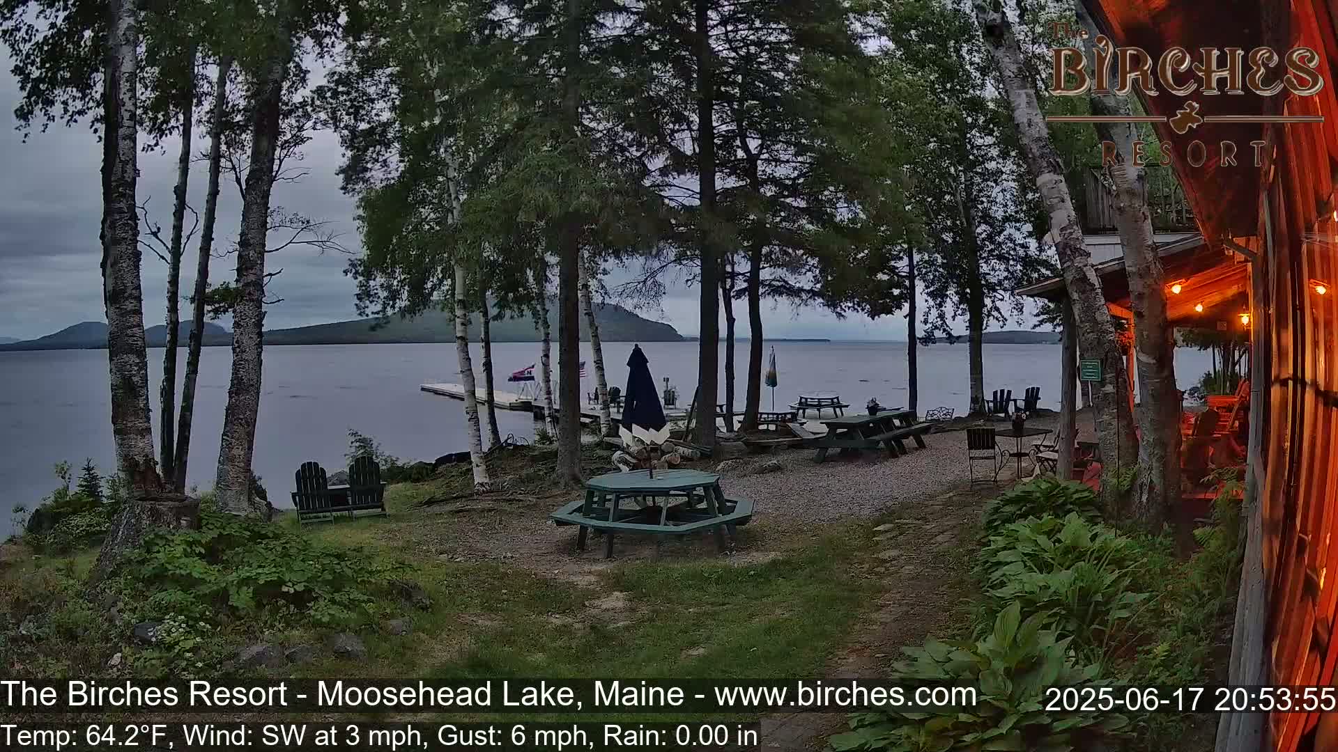 The Birches Resort Outdoo Moosehead Lake, Live Cam - Rockwood, Maine, USA