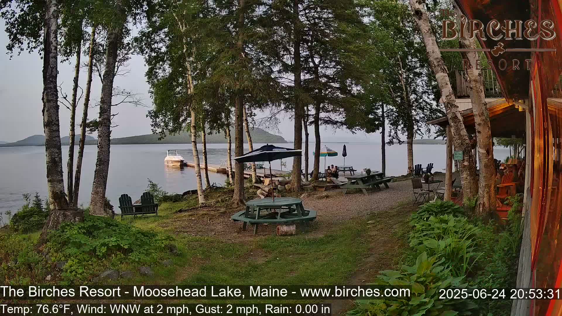 The Birches Resort Outdoo Moosehead Lake, Live Cam - Rockwood, Maine, USA