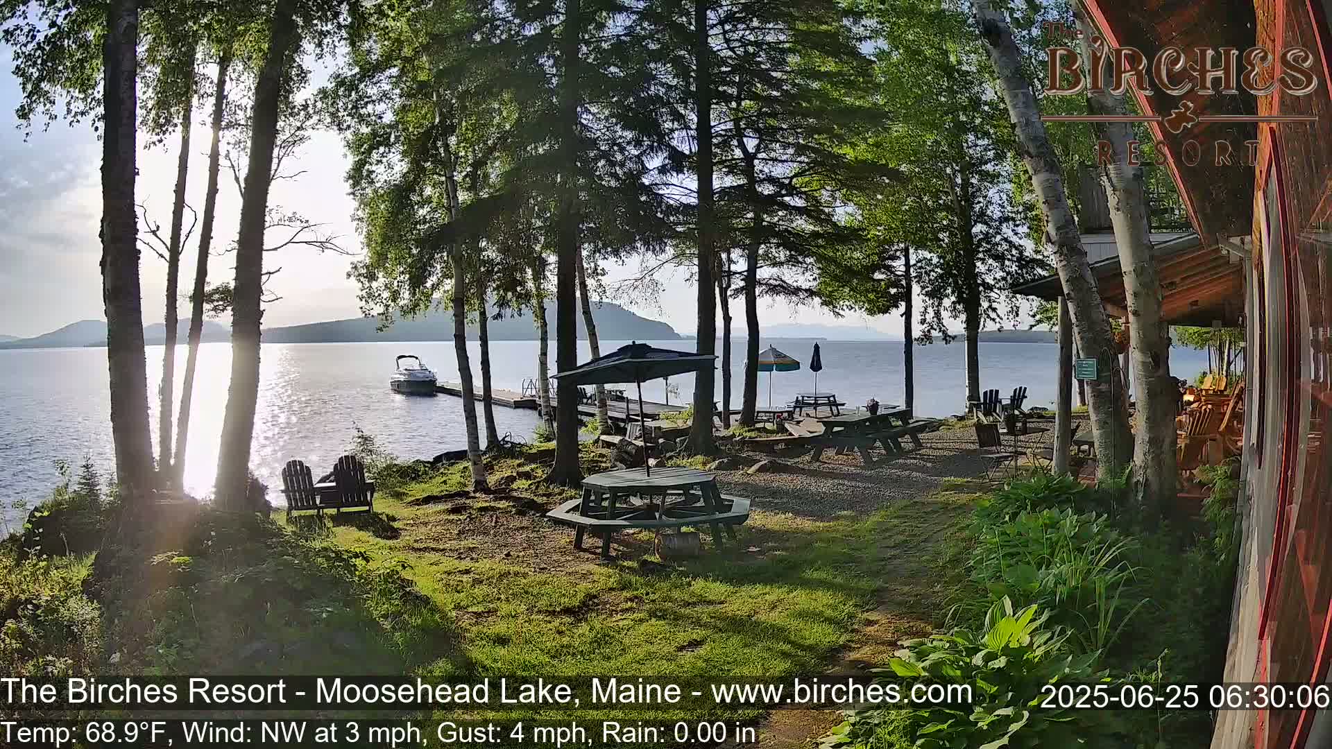 The Birches Resort Outdoo Moosehead Lake, Live Cam - Rockwood, Maine, USA