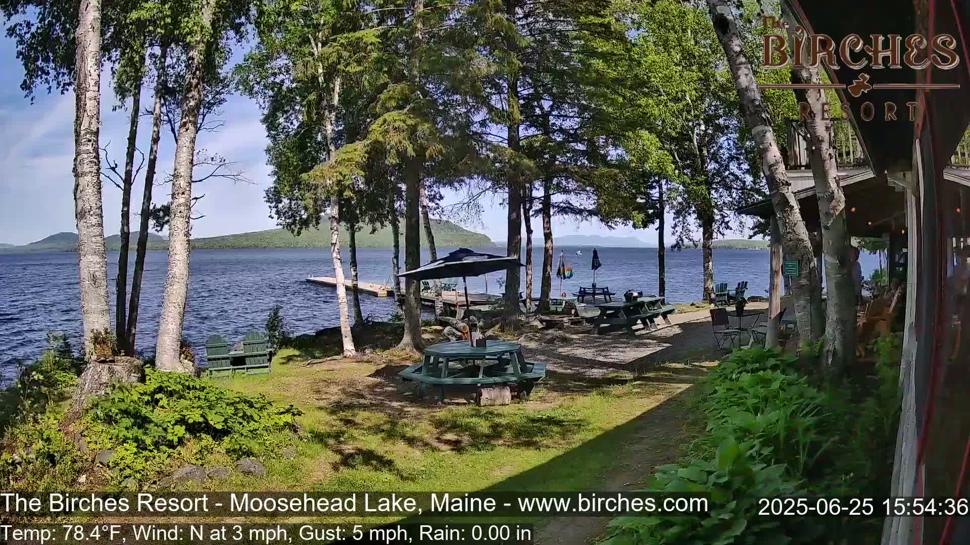 The Birches Resort Outdoo Moosehead Lake, Live Cam - Rockwood, Maine, USA