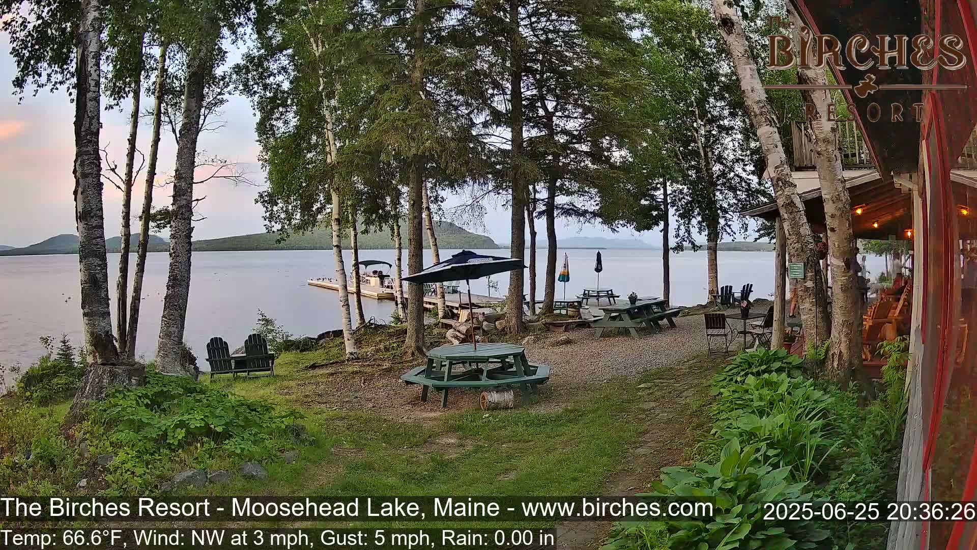 The Birches Resort Outdoo Moosehead Lake, Live Cam - Rockwood, Maine, USA