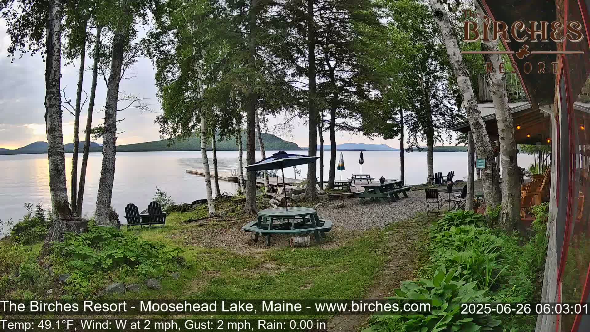 The Birches Resort Outdoo Moosehead Lake, Live Cam - Rockwood, Maine, USA