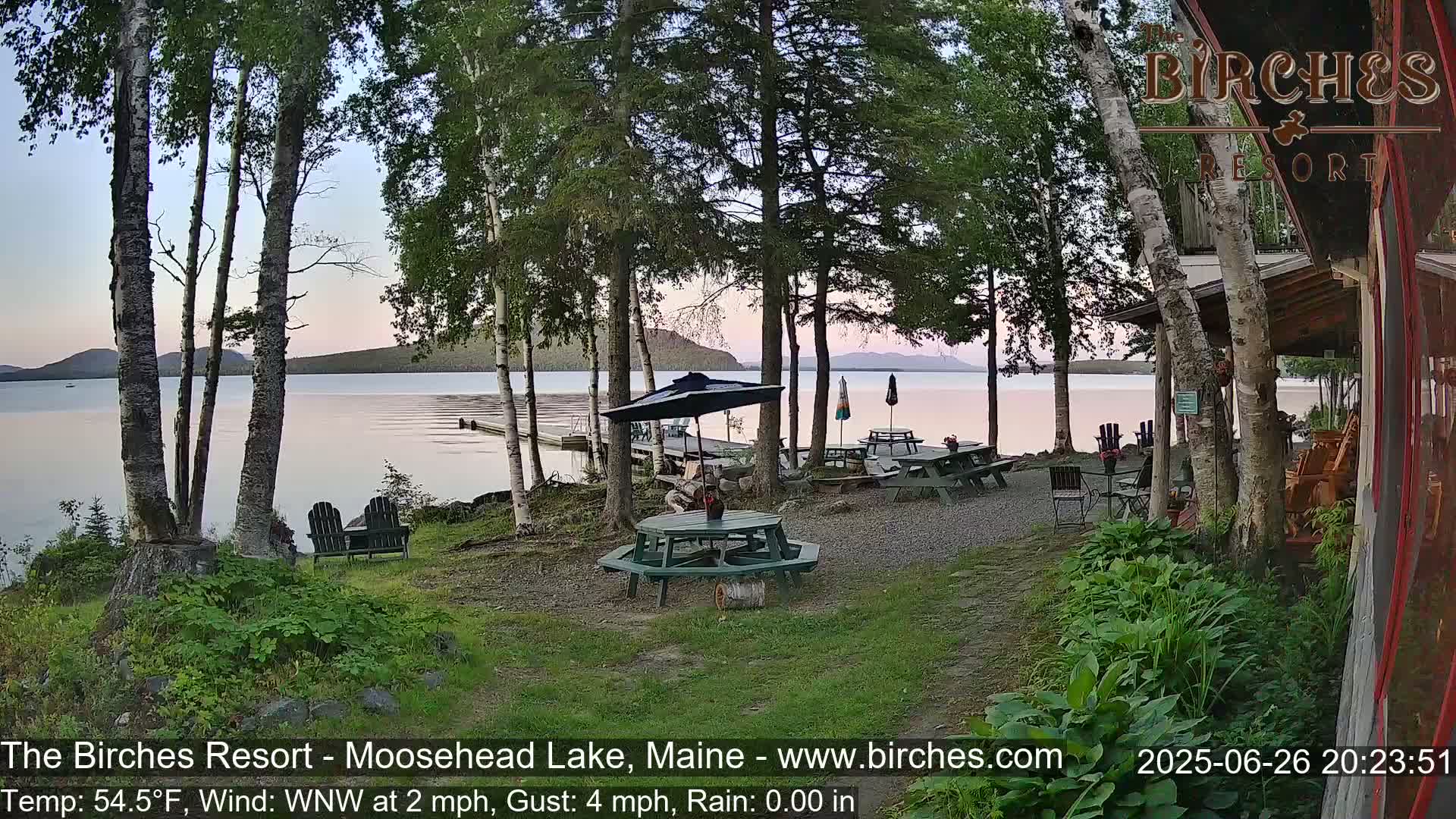 The Birches Resort Outdoo Moosehead Lake, Live Cam - Rockwood, Maine, USA