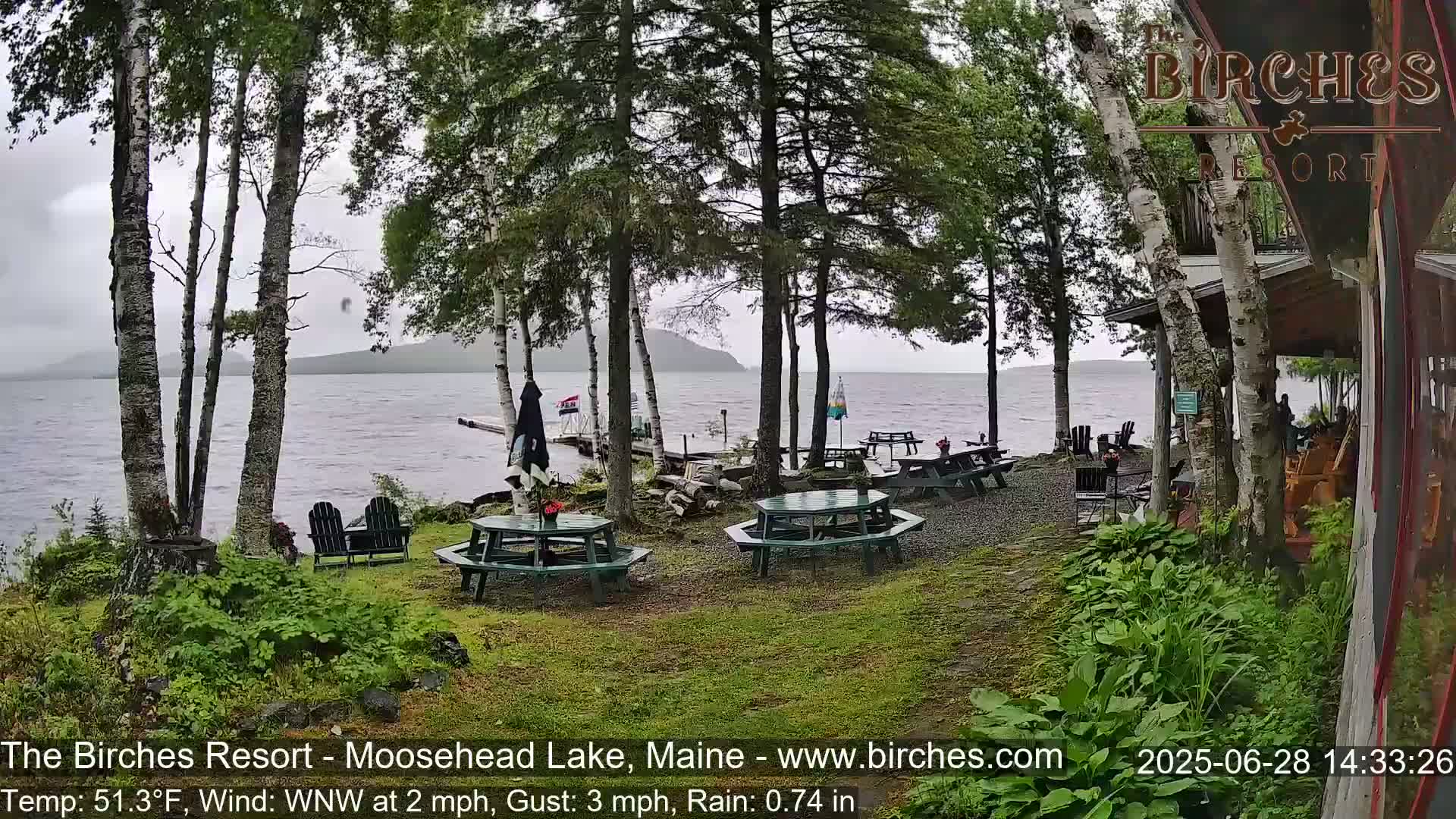 The Birches Resort Outdoo Moosehead Lake, Live Cam - Rockwood, Maine, USA