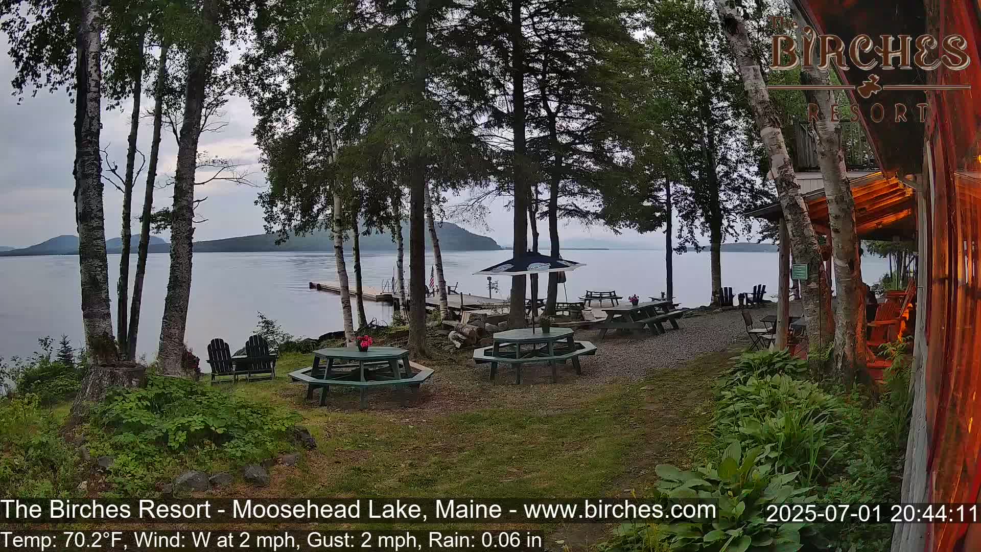 The Birches Resort Outdoo Moosehead Lake, Live Cam - Rockwood, Maine, USA