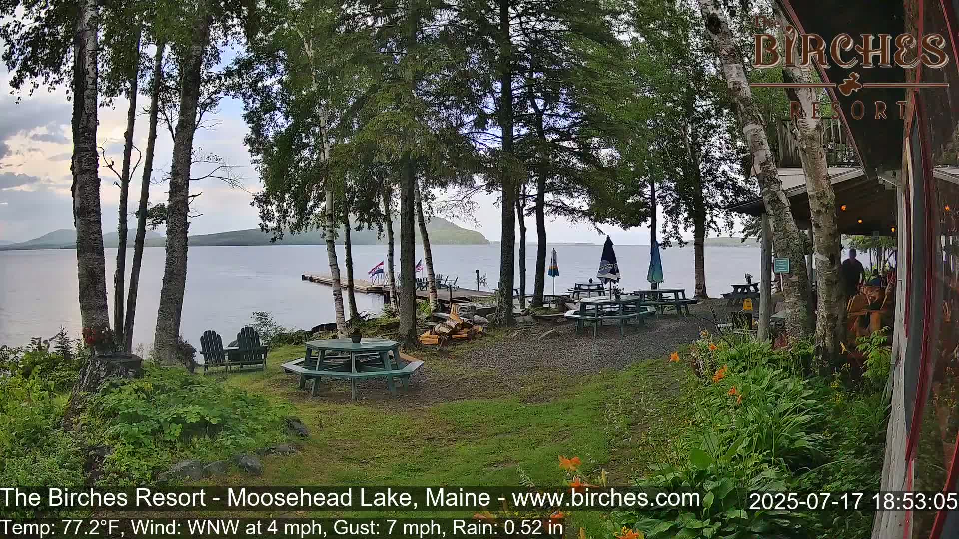 The Birches Resort Outdoo Moosehead Lake, Live Cam - Rockwood, Maine, USA