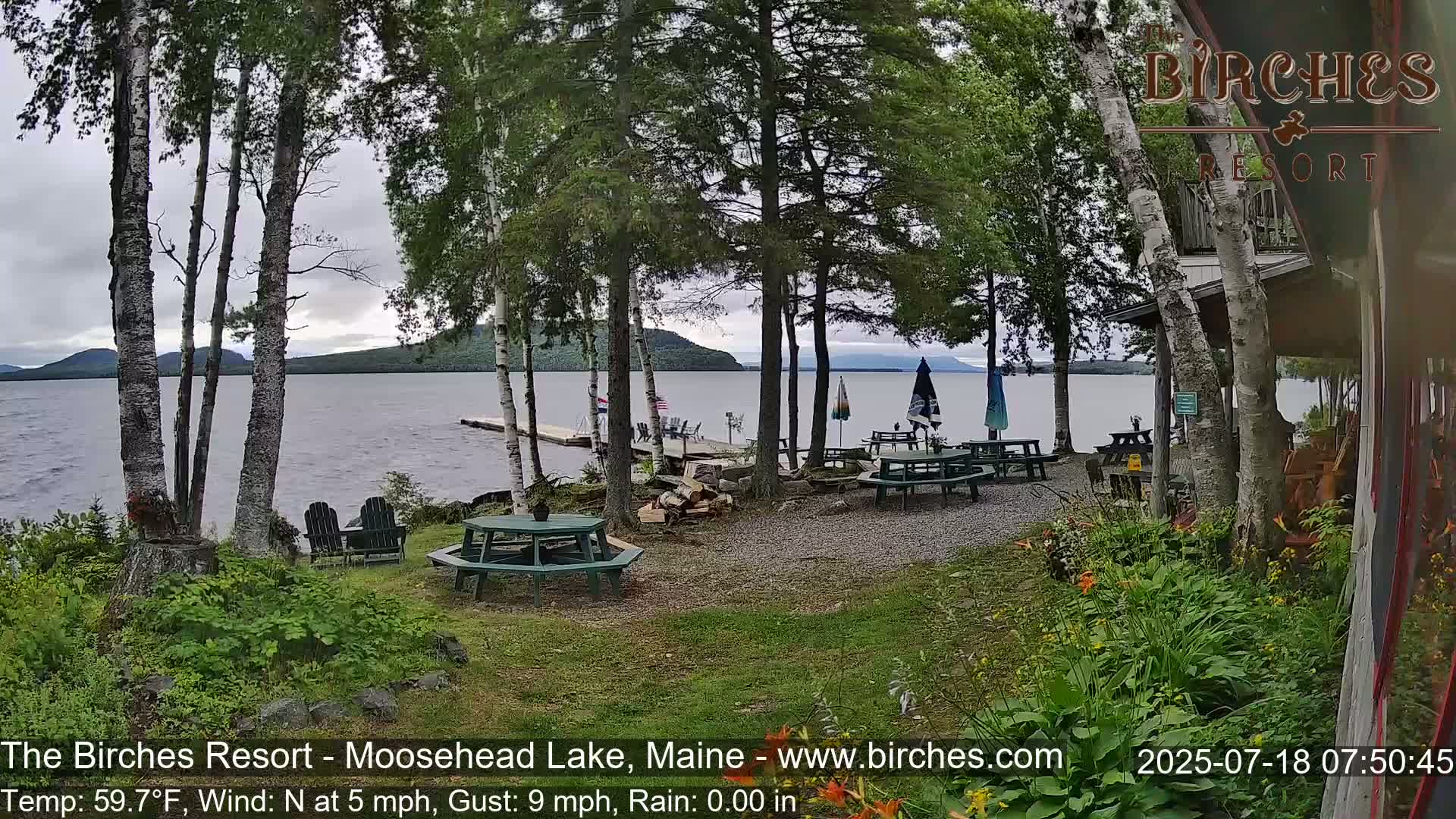 The Birches Resort Outdoo Moosehead Lake, Live Cam - Rockwood, Maine, USA