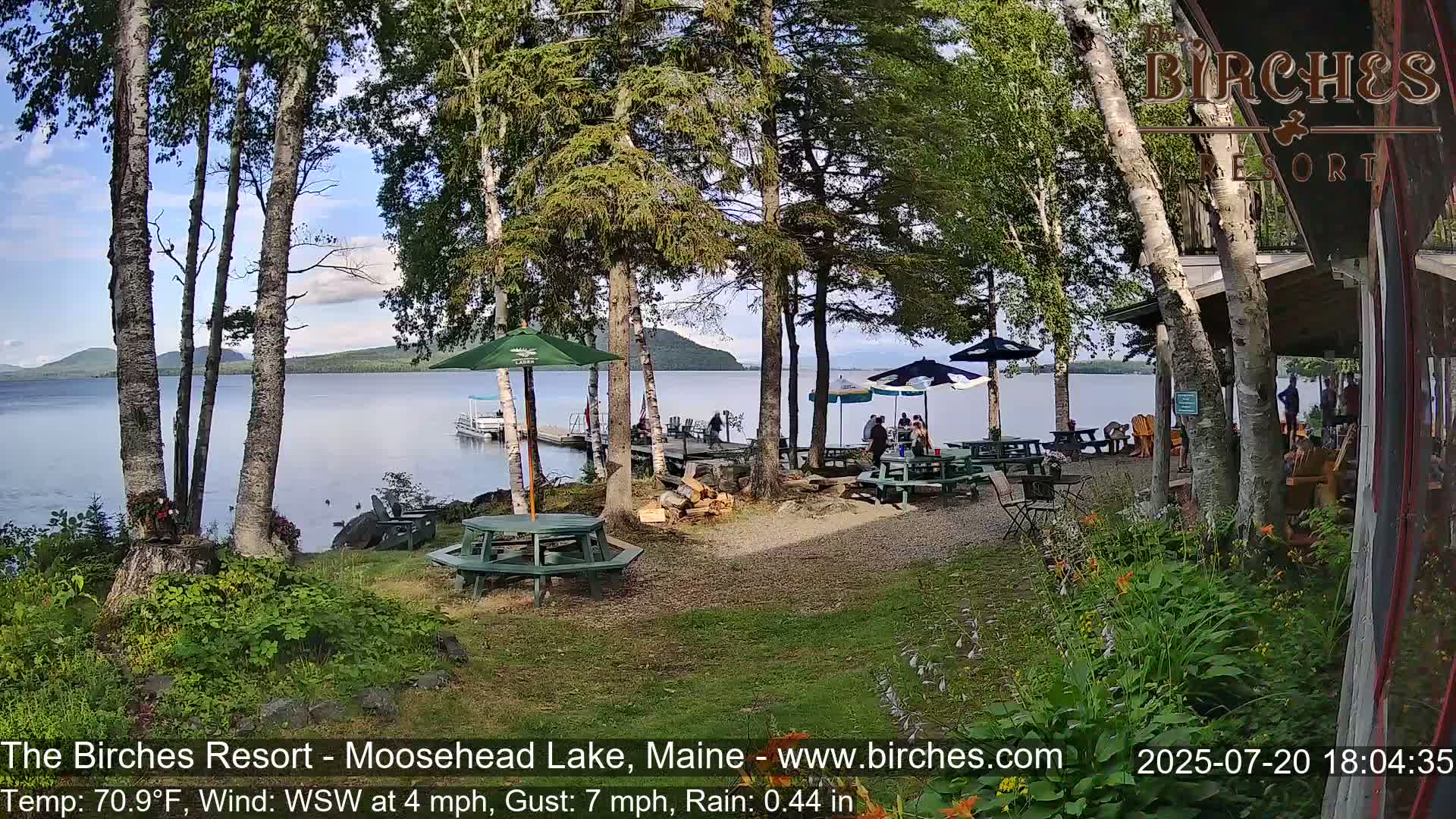 The Birches Resort Outdoo Moosehead Lake, Live Cam - Rockwood, Maine, USA