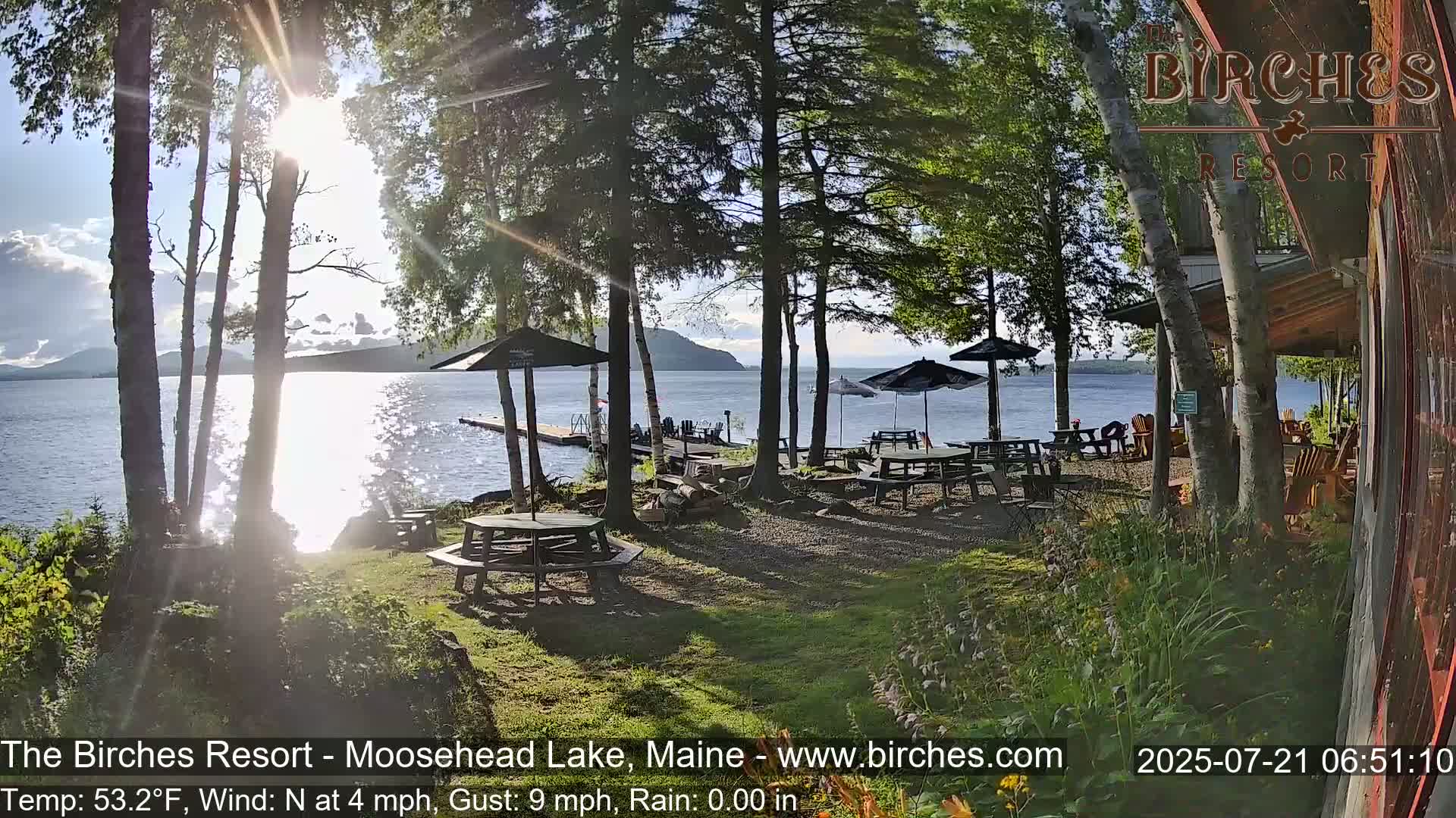 The Birches Resort Outdoo Moosehead Lake, Live Cam - Rockwood, Maine, USA