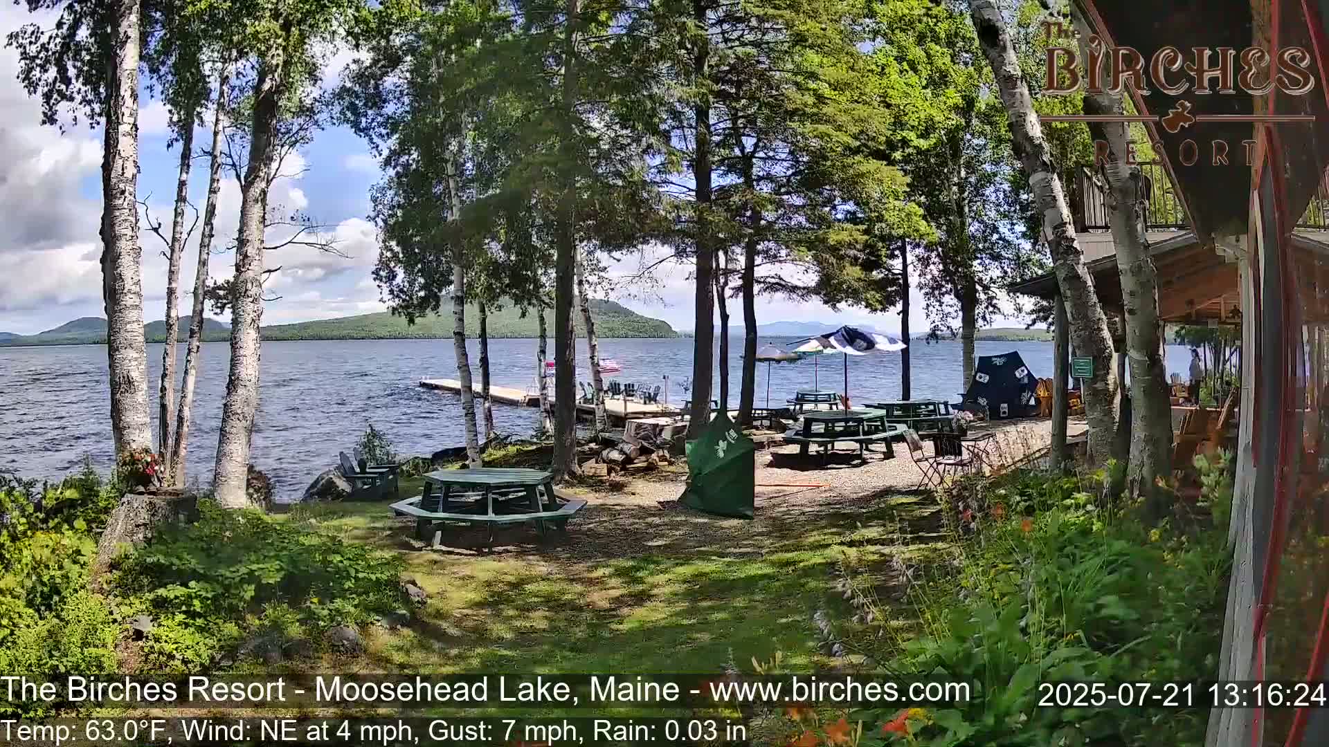 The Birches Resort Outdoo Moosehead Lake, Live Cam - Rockwood, Maine, USA