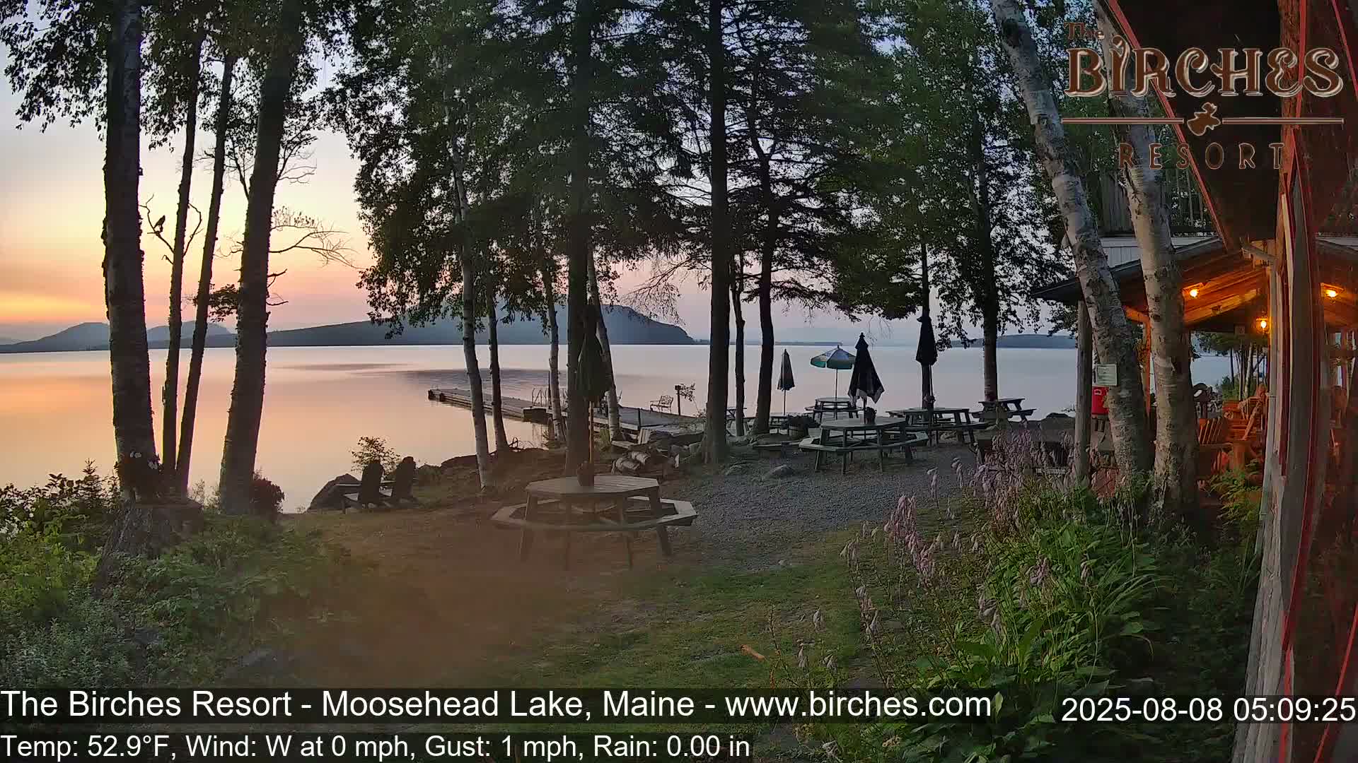 The Birches Resort Outdoo Moosehead Lake, Live Cam - Rockwood, Maine, USA