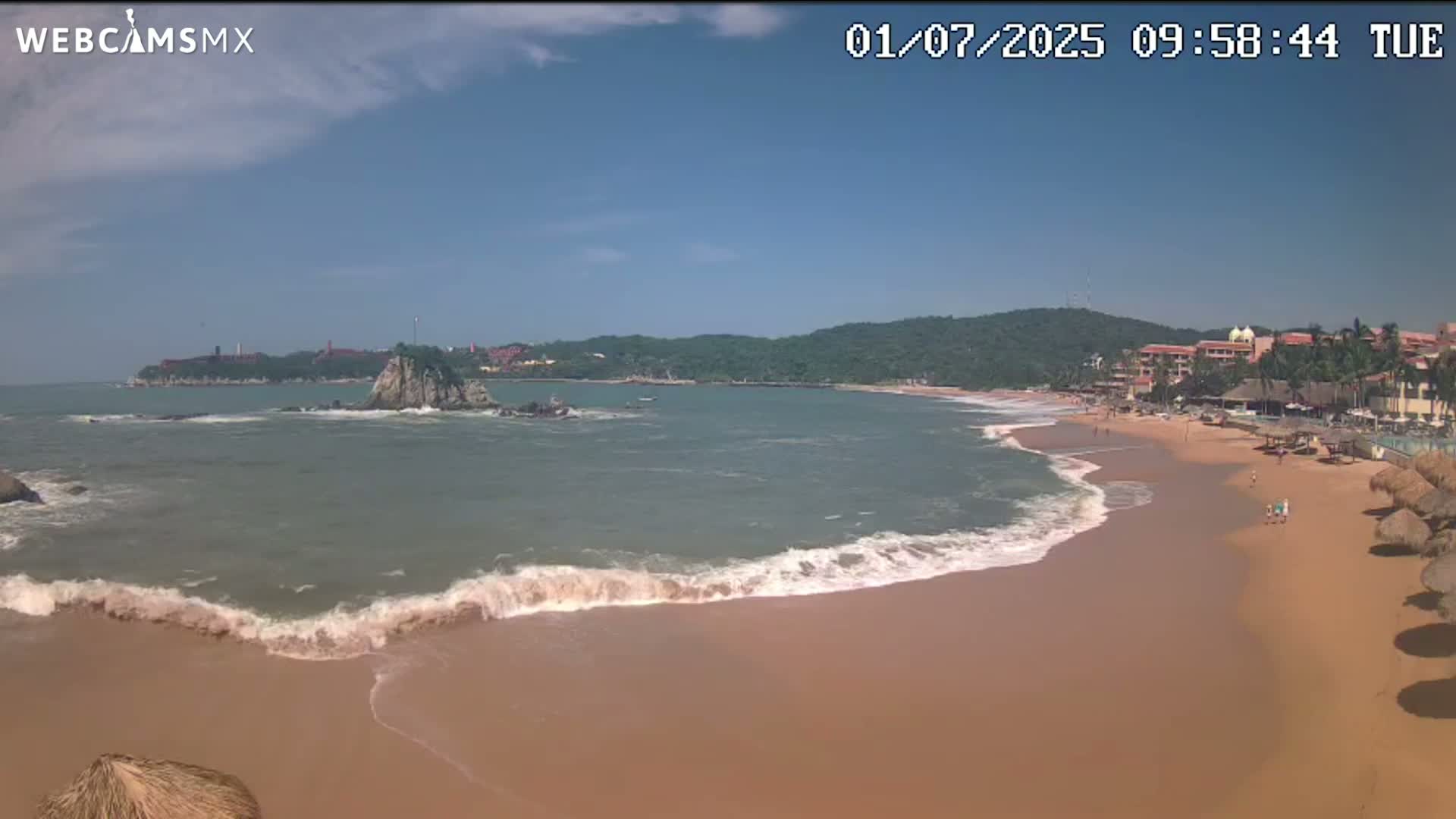 Crucecita, Playa Tangolunda Beach Live Cam - Santa Maria Huatulco, Oaxaca, Mexico
