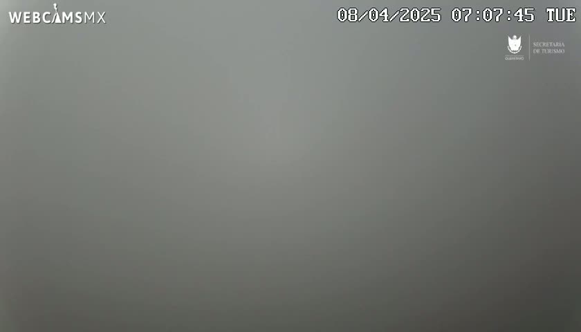 A solid, uniformly gray image suggesting heavy fog or overcast conditions.