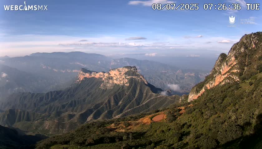 Pinal de Amoles, Mirador Cuatro Palos (Mirador Cuatro Viewpoint) Live Cam - Cadereyta de Montes, Queretaro, Mexico