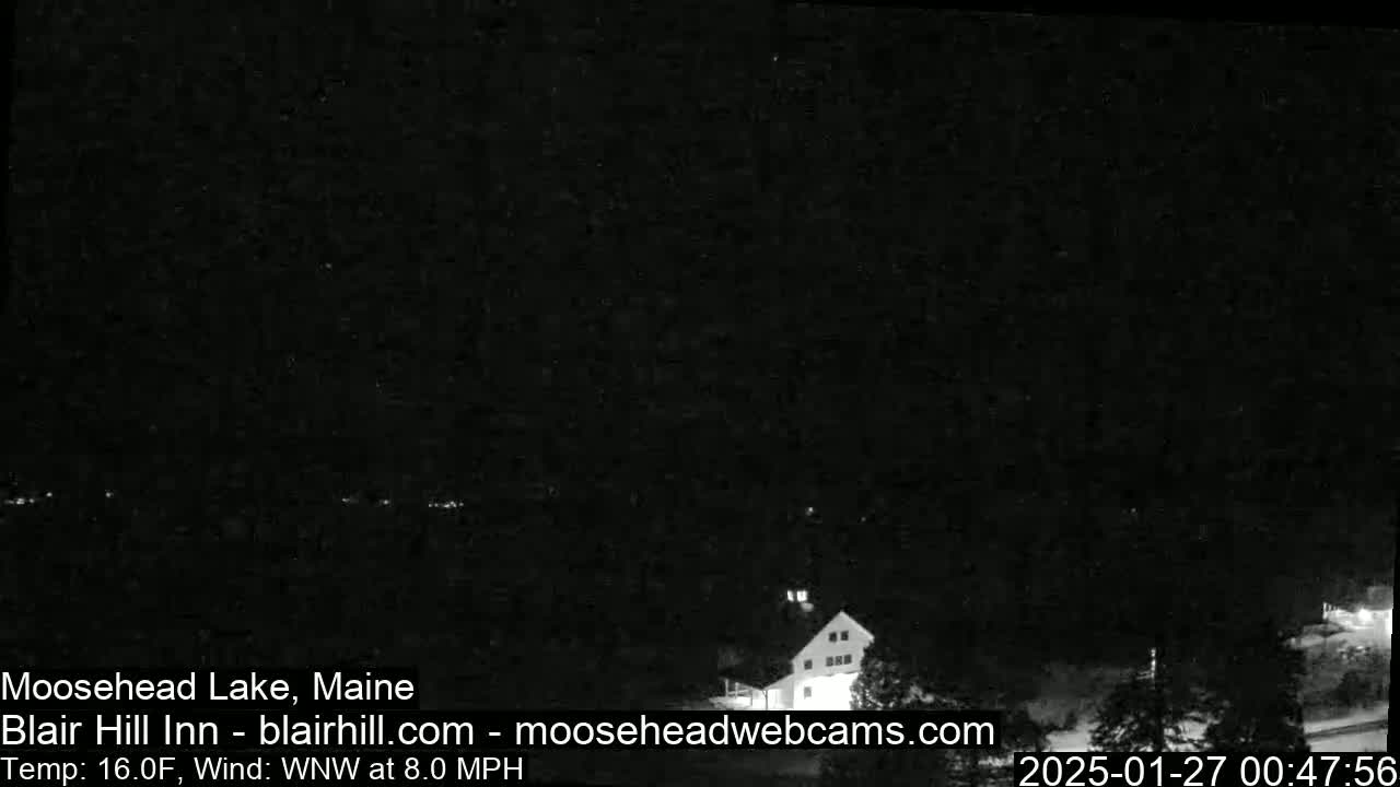 Blair Hill Inn, Moosehead Lake Live Cam , Maine USA