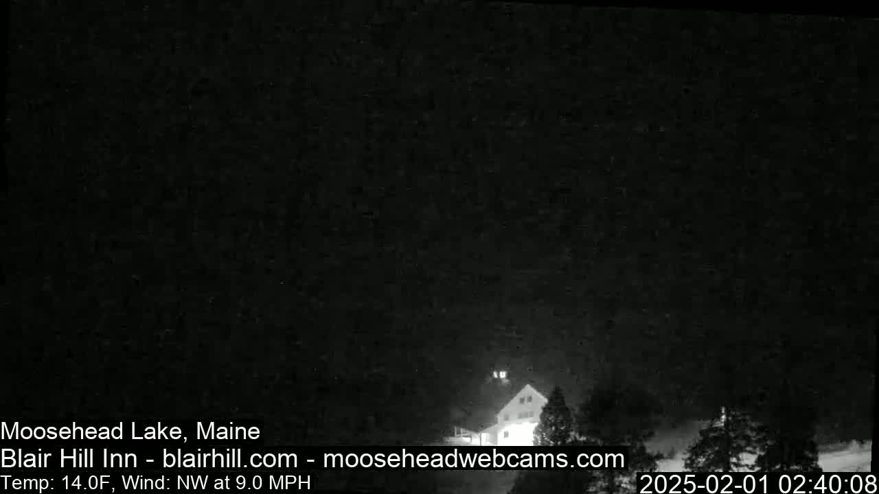 Blair Hill Inn, Moosehead Lake Live Cam , Maine USA