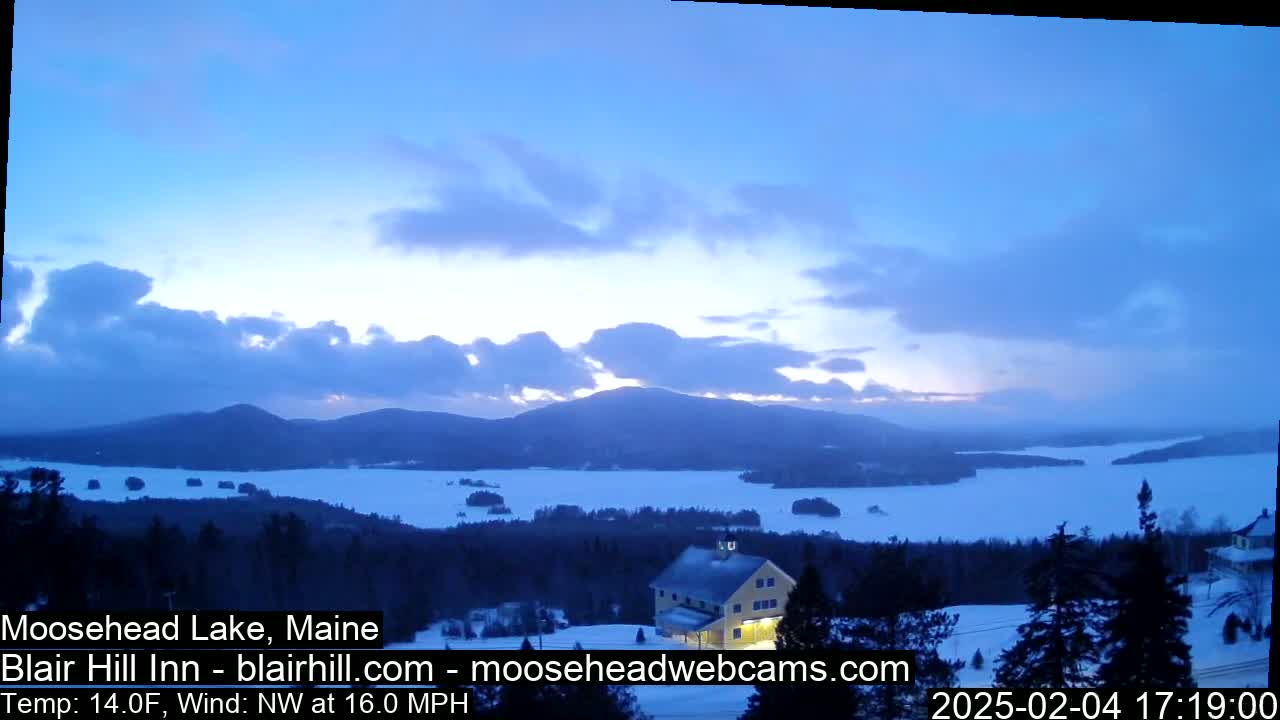 Blair Hill Inn, Moosehead Lake Live Cam , Maine USA
