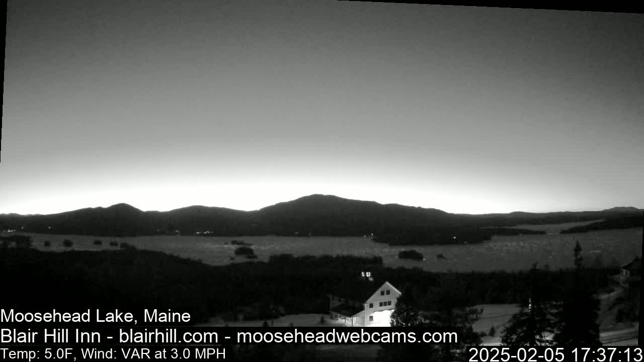 Blair Hill Inn, Moosehead Lake Live Cam , Maine USA