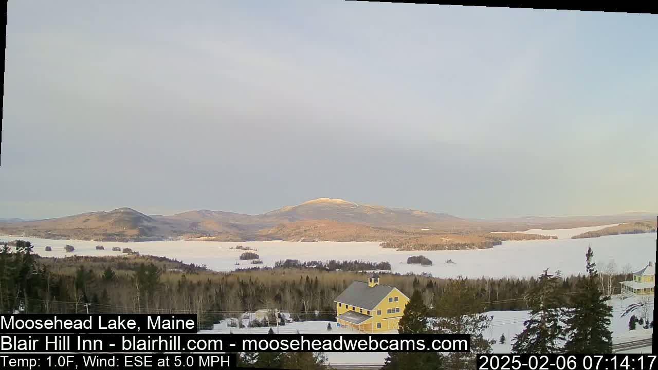 Blair Hill Inn, Moosehead Lake Live Cam , Maine USA