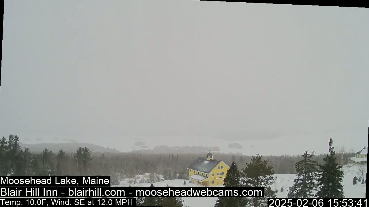 Blair Hill Inn, Moosehead Lake Live Cam , Maine USA