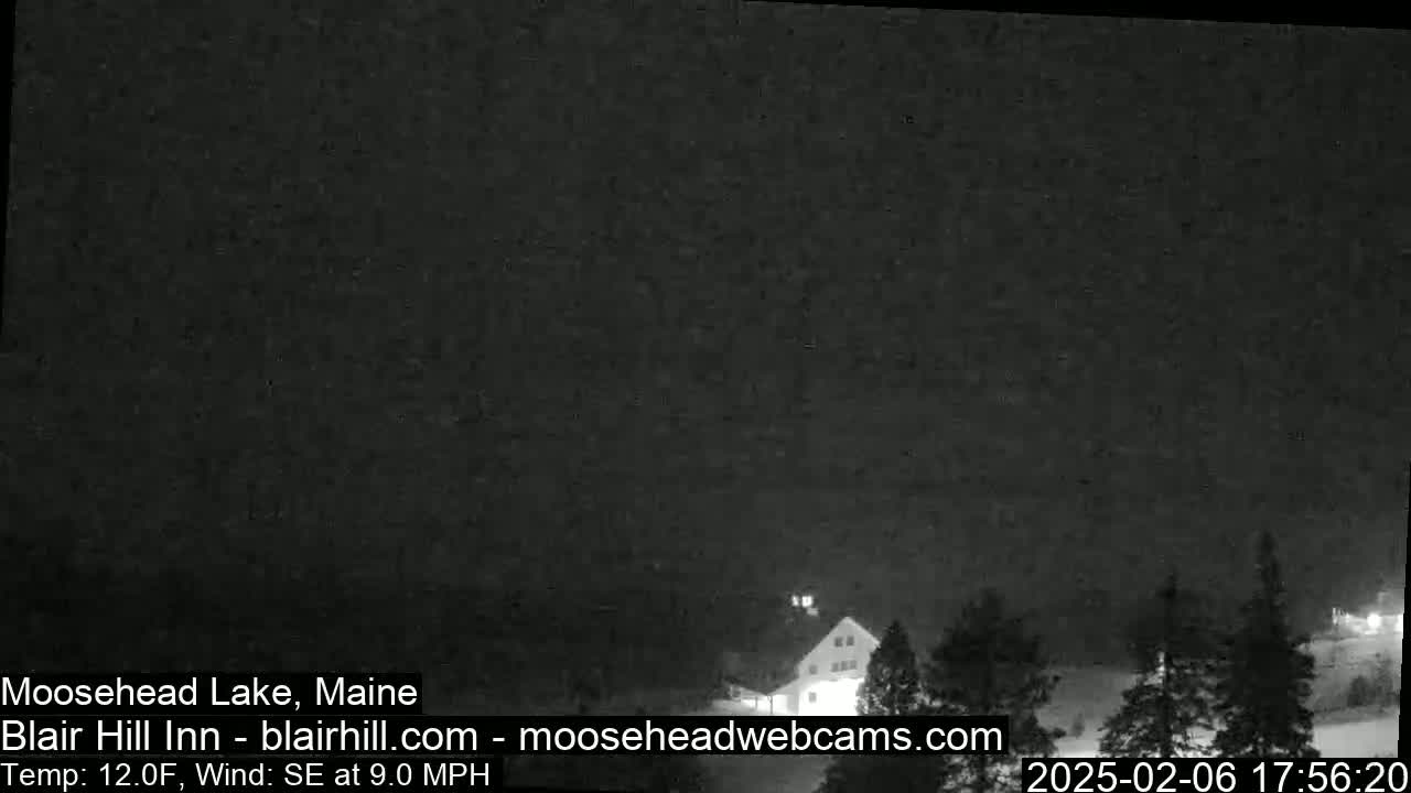 Blair Hill Inn, Moosehead Lake Live Cam , Maine USA
