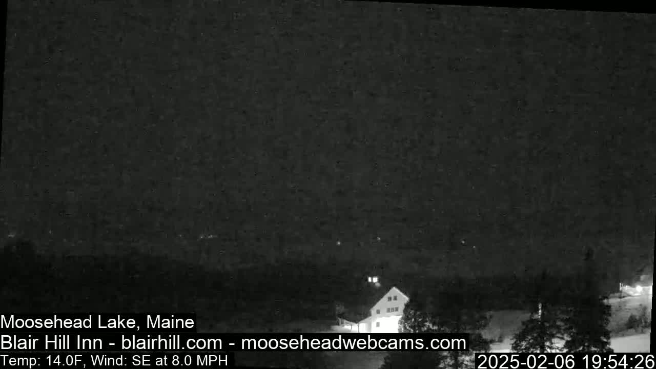 Blair Hill Inn, Moosehead Lake Live Cam , Maine USA