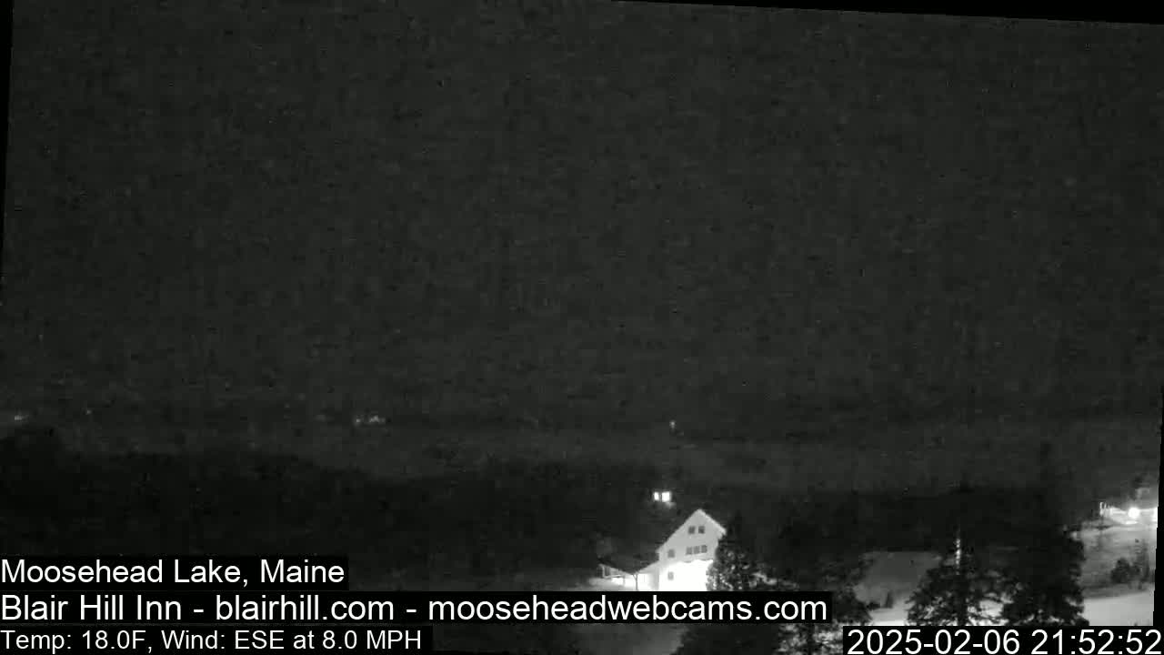Blair Hill Inn, Moosehead Lake Live Cam , Maine USA