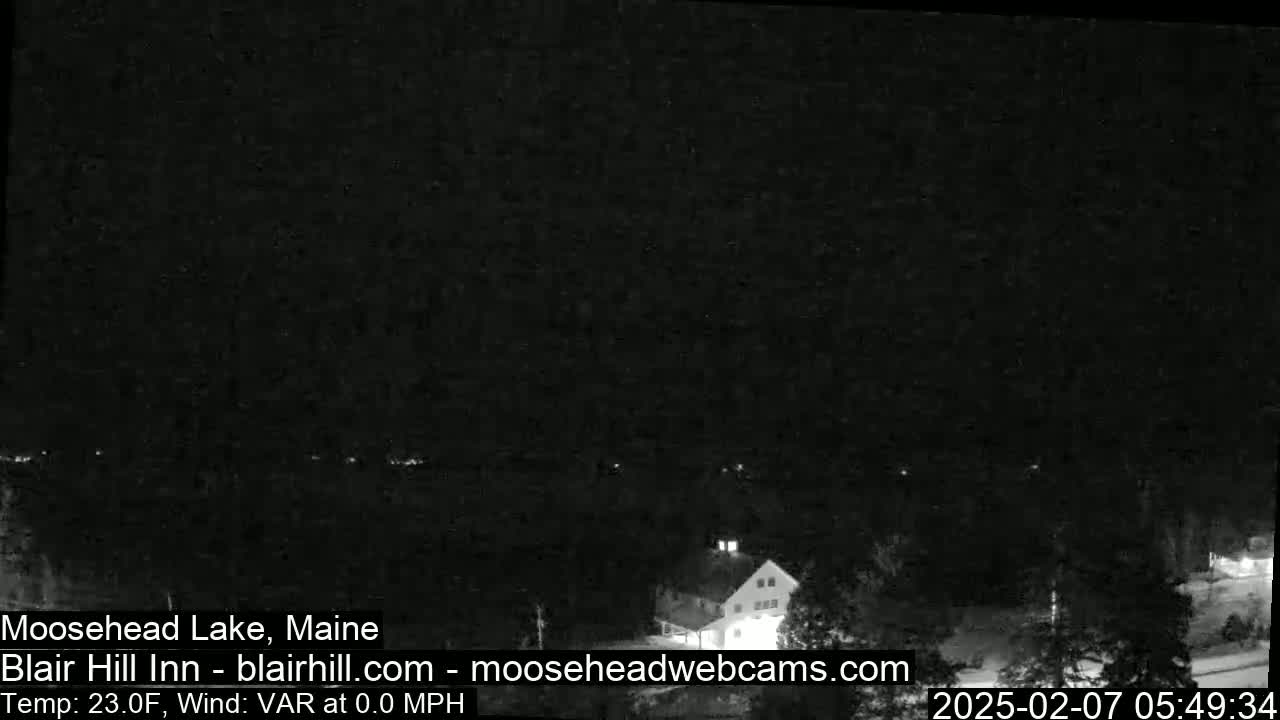 Blair Hill Inn, Moosehead Lake Live Cam , Maine USA