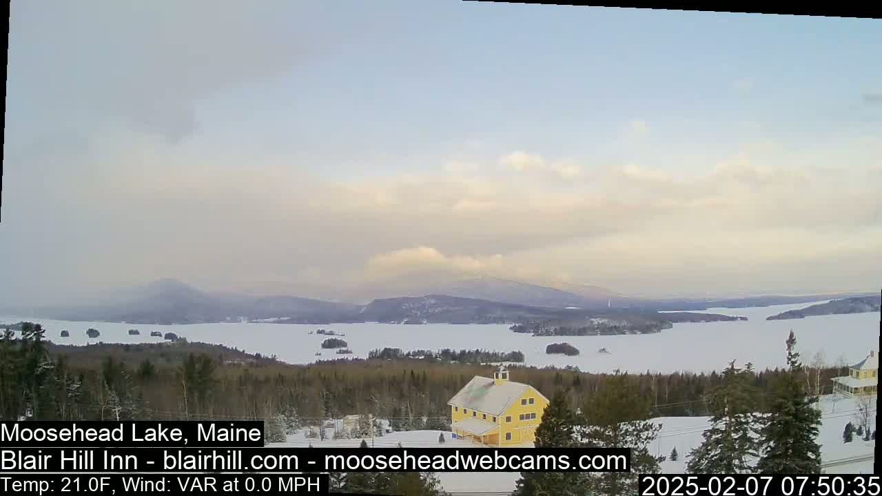 Blair Hill Inn, Moosehead Lake Live Cam , Maine USA
