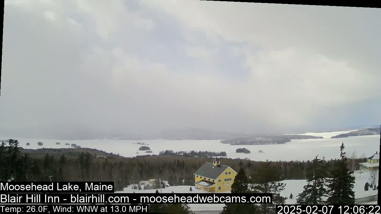 Blair Hill Inn, Moosehead Lake Live Cam , Maine USA