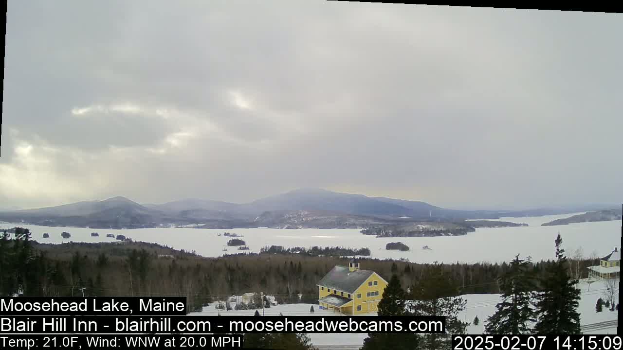Blair Hill Inn, Moosehead Lake Live Cam , Maine USA