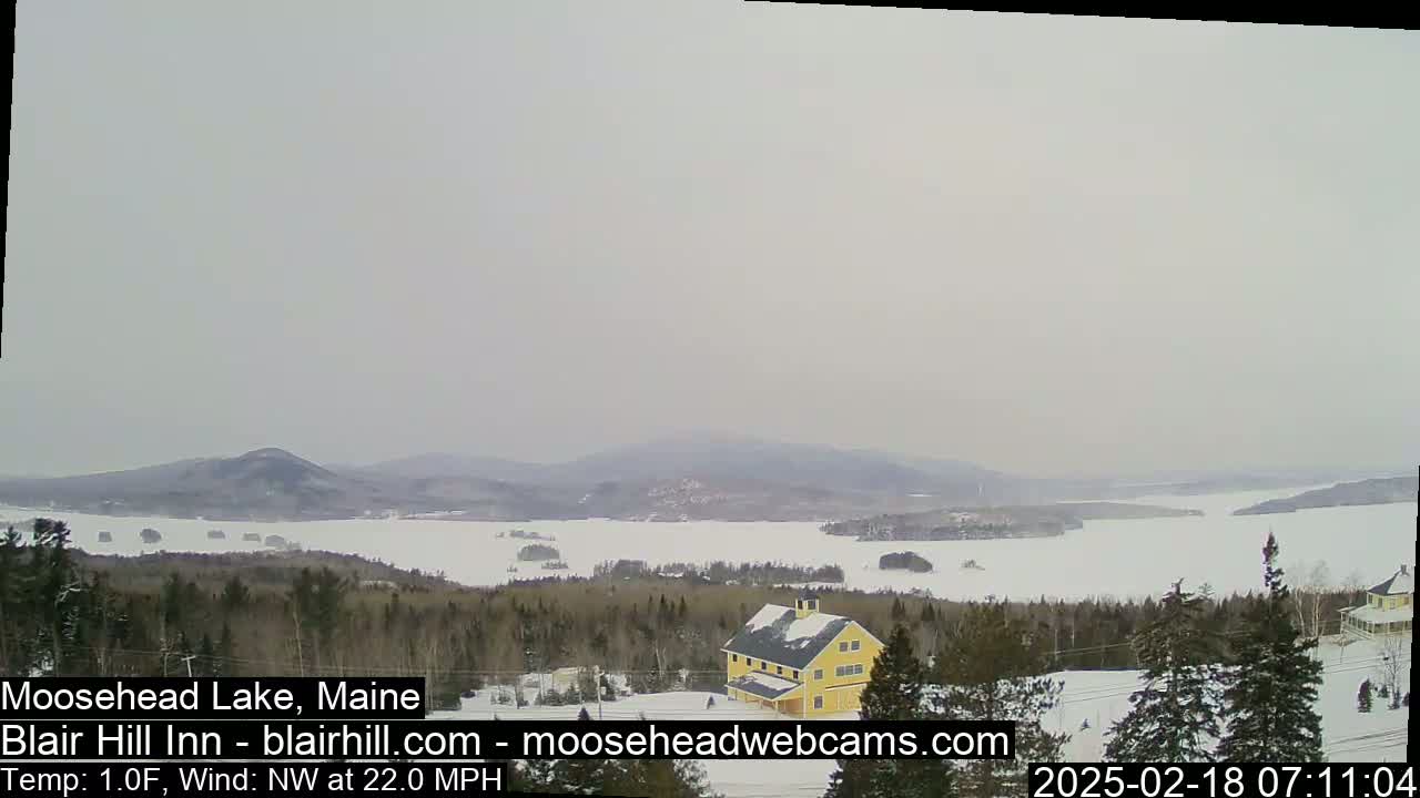Blair Hill Inn, Moosehead Lake Live Cam , Maine USA