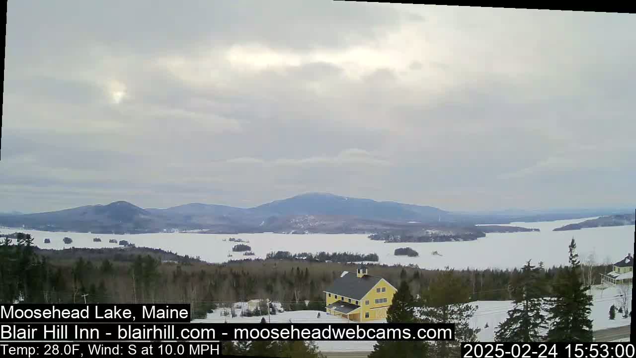 Blair Hill Inn, Moosehead Lake Live Cam , Maine USA
