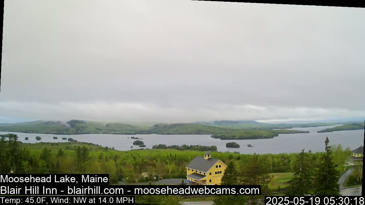 Blair Hill Inn, Moosehead Lake Live Cam , Maine USA