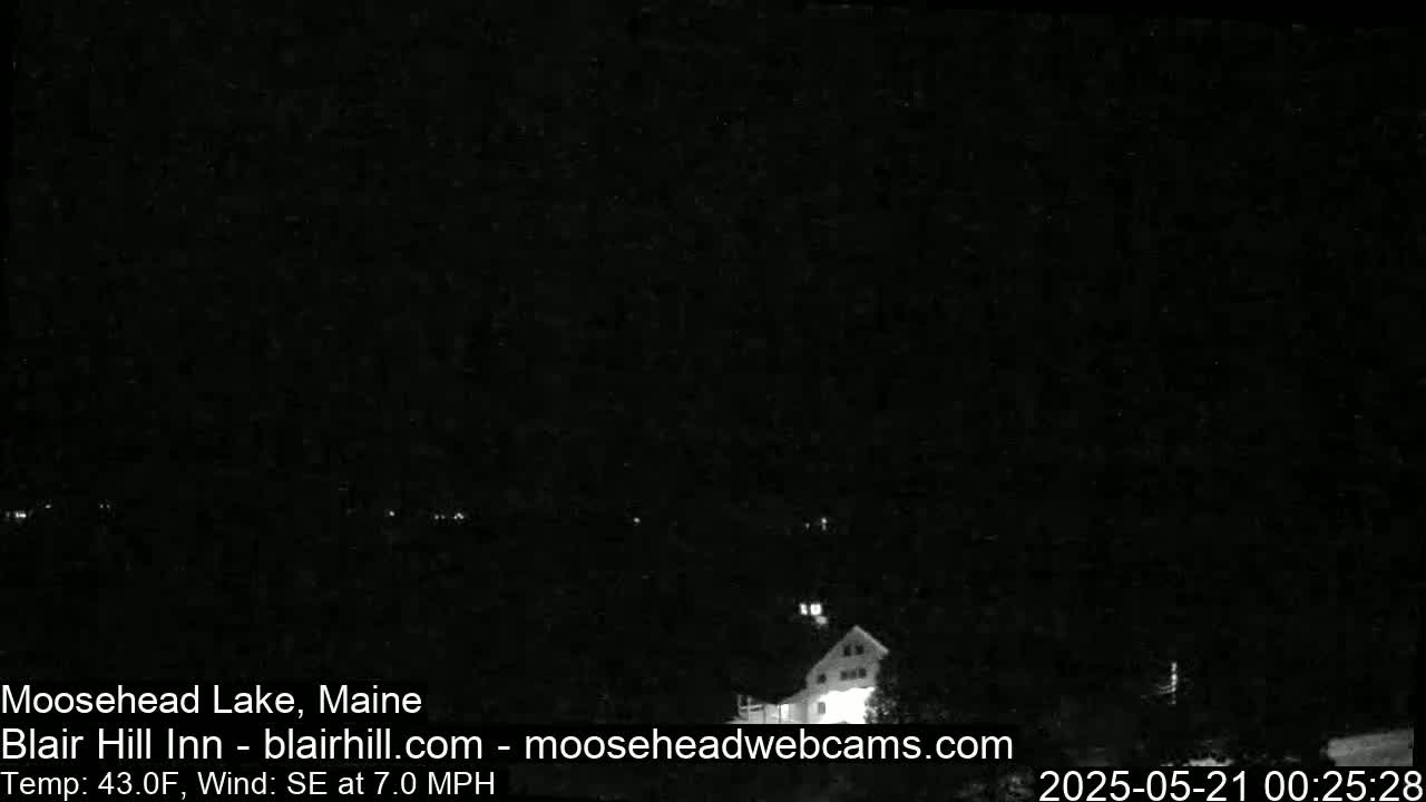 Blair Hill Inn, Moosehead Lake Live Cam , Maine USA